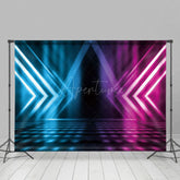 Aperturee - Aperturee Blue Pink Tone Ray Mysterious Dance Stage Backdrop